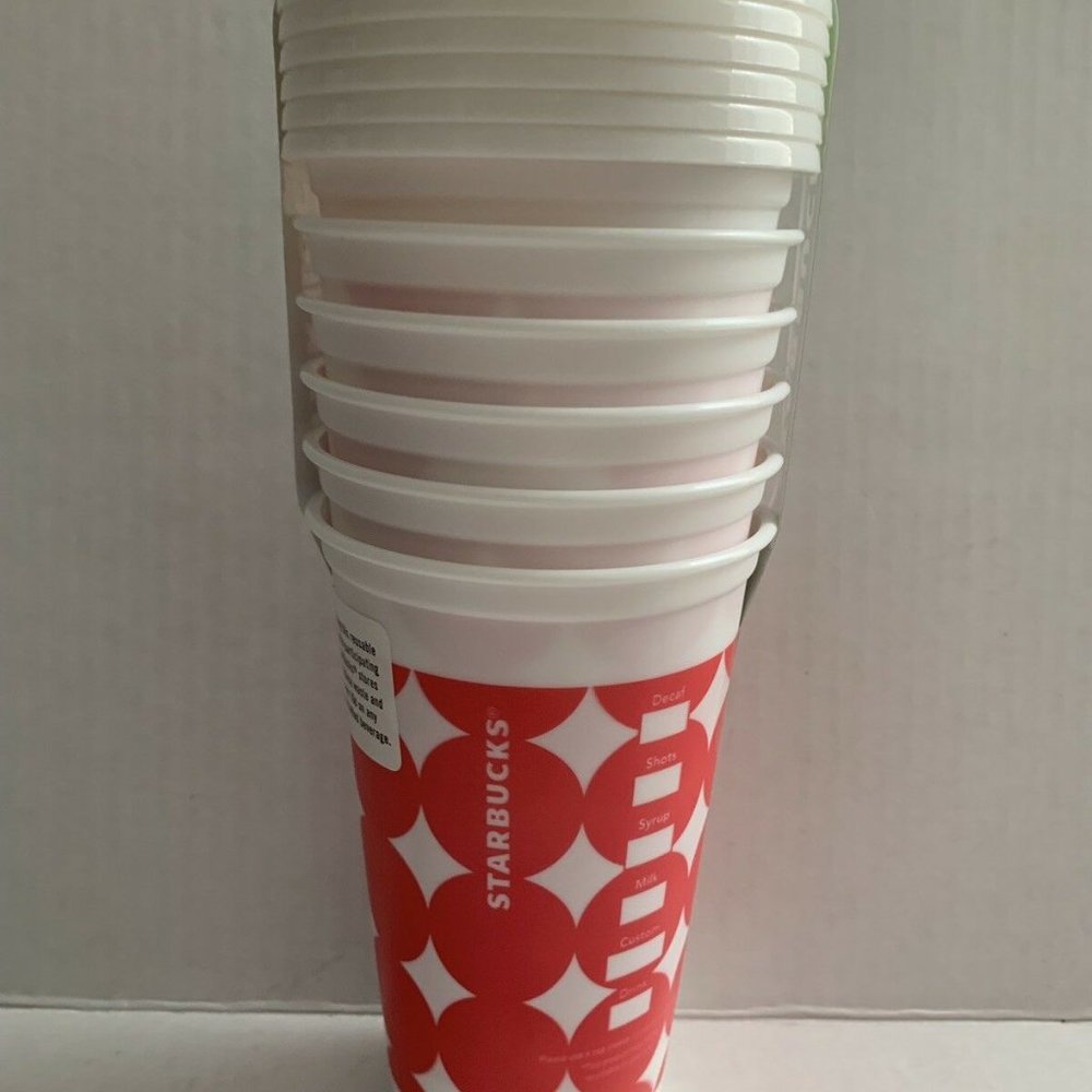 Starbucks set of 6 reusable coffee cup travel